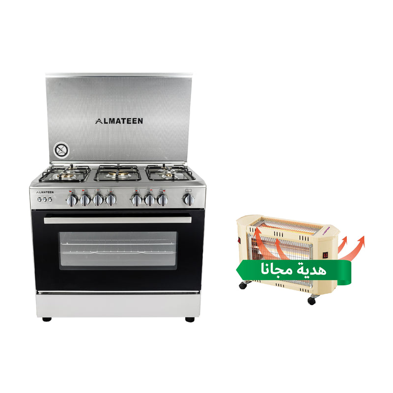 ALMATEEN GC-MA9604SS-EG طباخ المتين مصري كالكسي 90*60 + QHMA4030CR-CH هدية مجانا