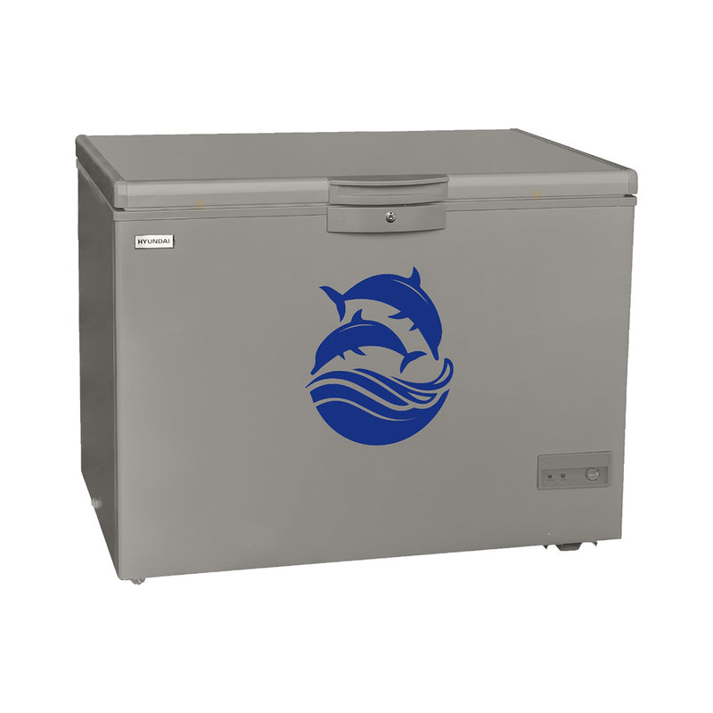 HYUNDAI HBM-800-Silver Chest Freezer, Silver مجمدة هيونداي + HBM-605 هدية مجانا