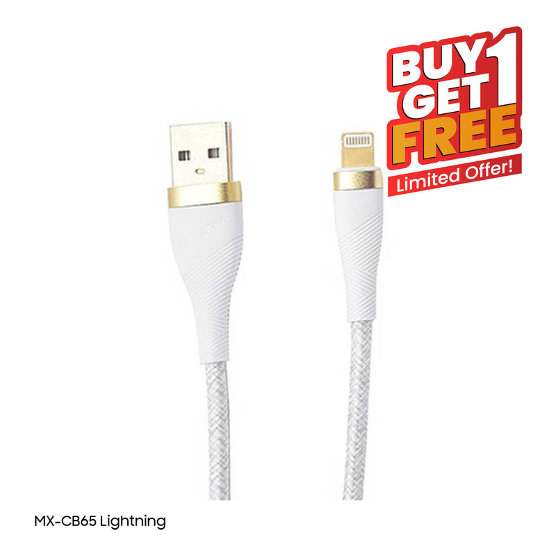 MOXOM MX-CB65 Lightning Fast Charging Cable, 3m, White