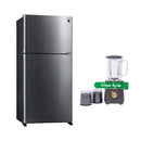SHARP SJ-GT760G-DS3 Double Door Refrigerator Inverter Compressor, SIlver + هدية مجانا