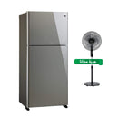 SHARP SJ-GT820S-BE3 Double Door Refrigerator  Inverter compressor, 26 ft + هدية مجانا
