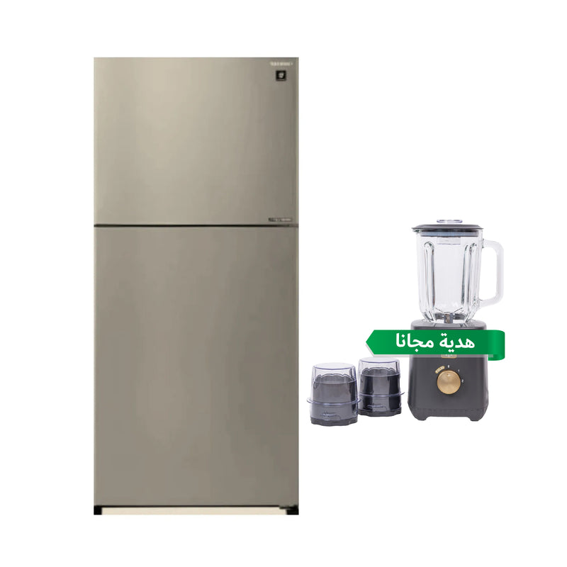 SHARP SJ-GT710S-BE3 Double Door Refrigerator  Inverter compressor, 18 ft + هدية مجانا