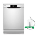 SHARP QW-V814A-WH3 Dishwasher 8 Programs LED Display + Light, White غسالة صحون شارب + هدية مجانا