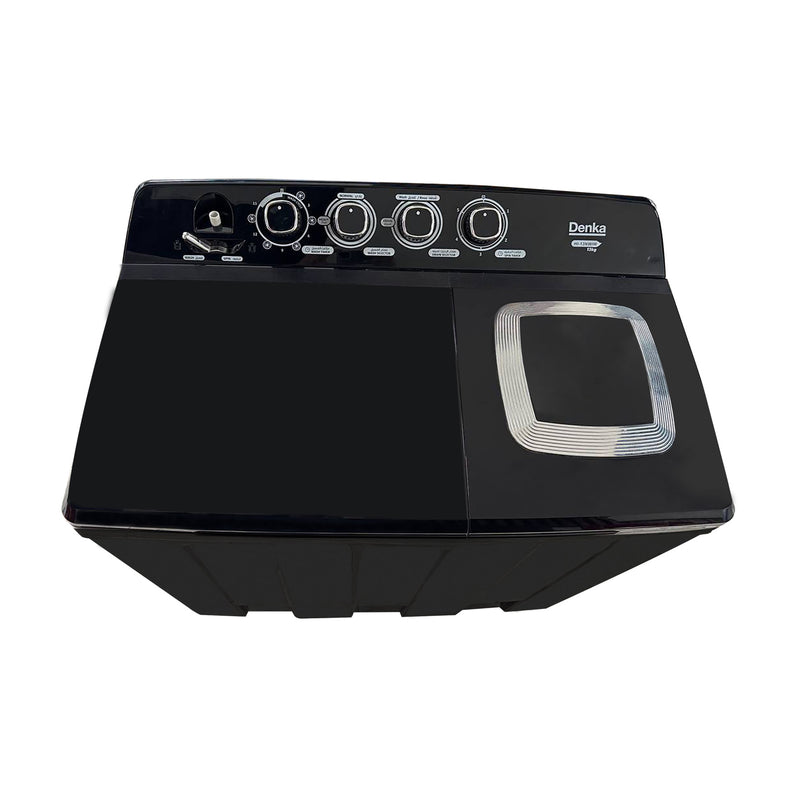 DENKA HI-16NWIB Twin Tub Washing Machine 16Kg, Black