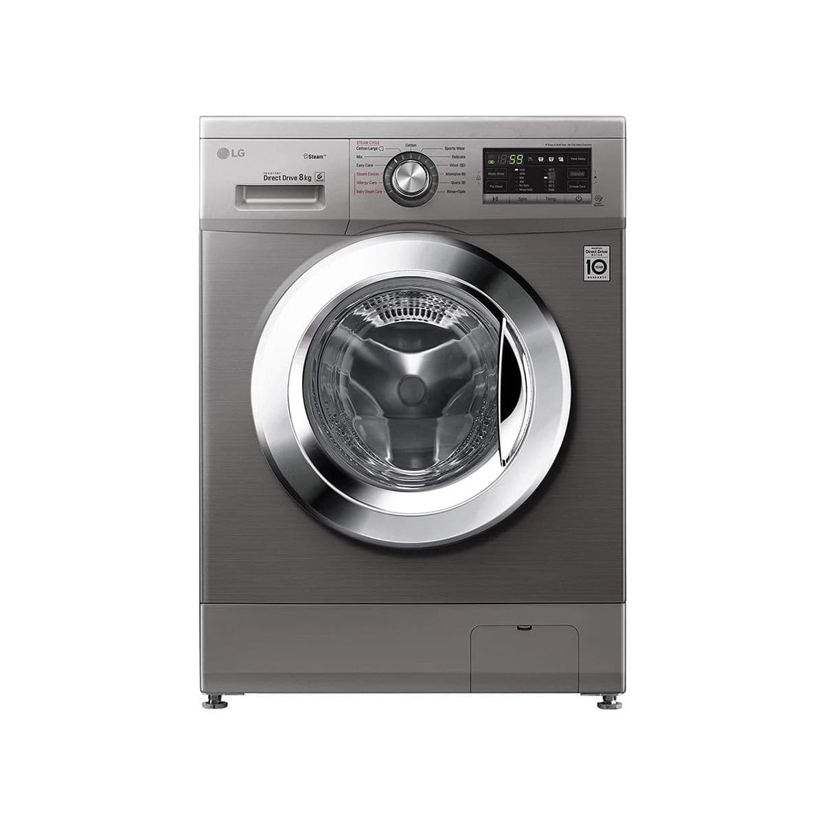LG 8Kg - 1400RPM - Front Loading Washing Machine - Stone