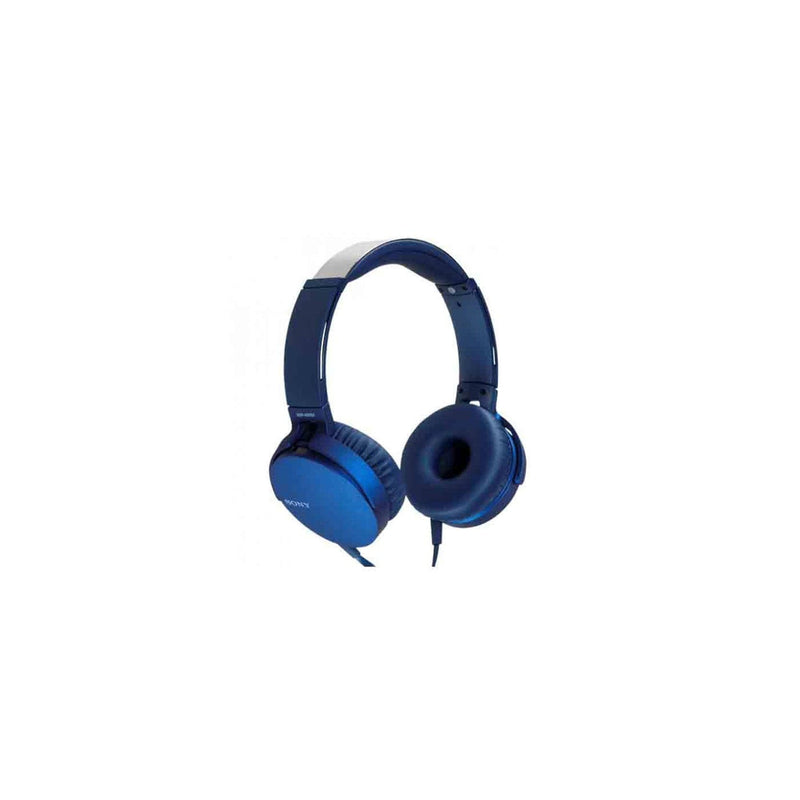 SONY Personal Audio On-Ear Headphones Wired MDRXB550APLCE, Blue.