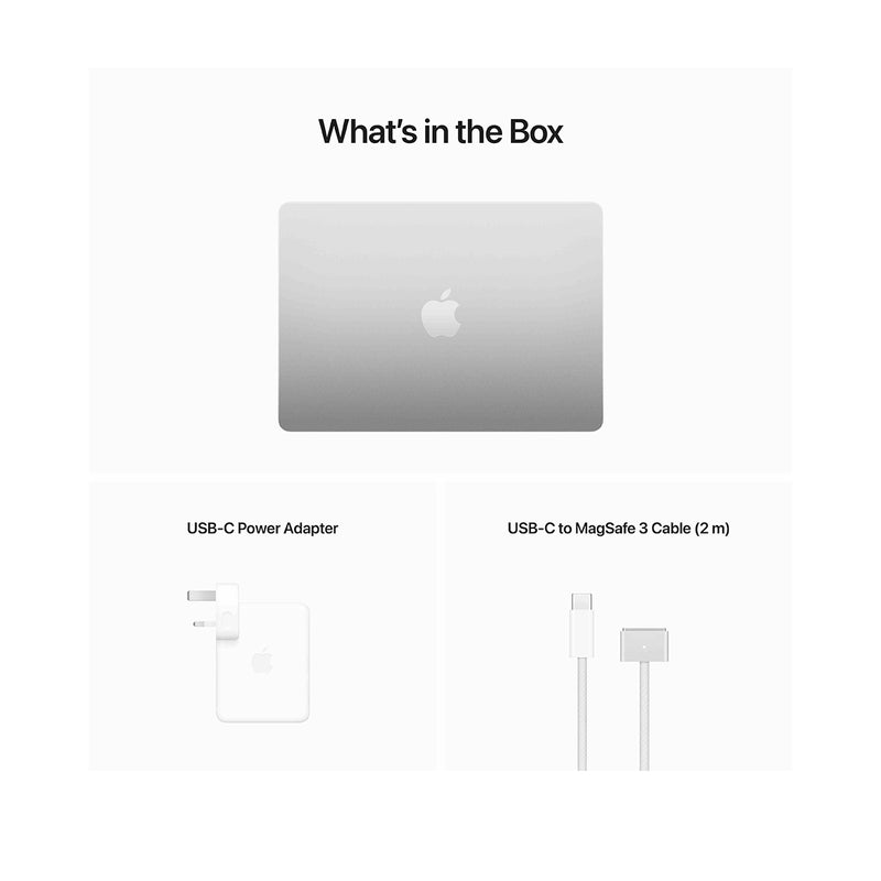 MacBook Air: 13-inch Apple M2 chip with 8-core CPU and 8-core GPU, 256GB, Silver.