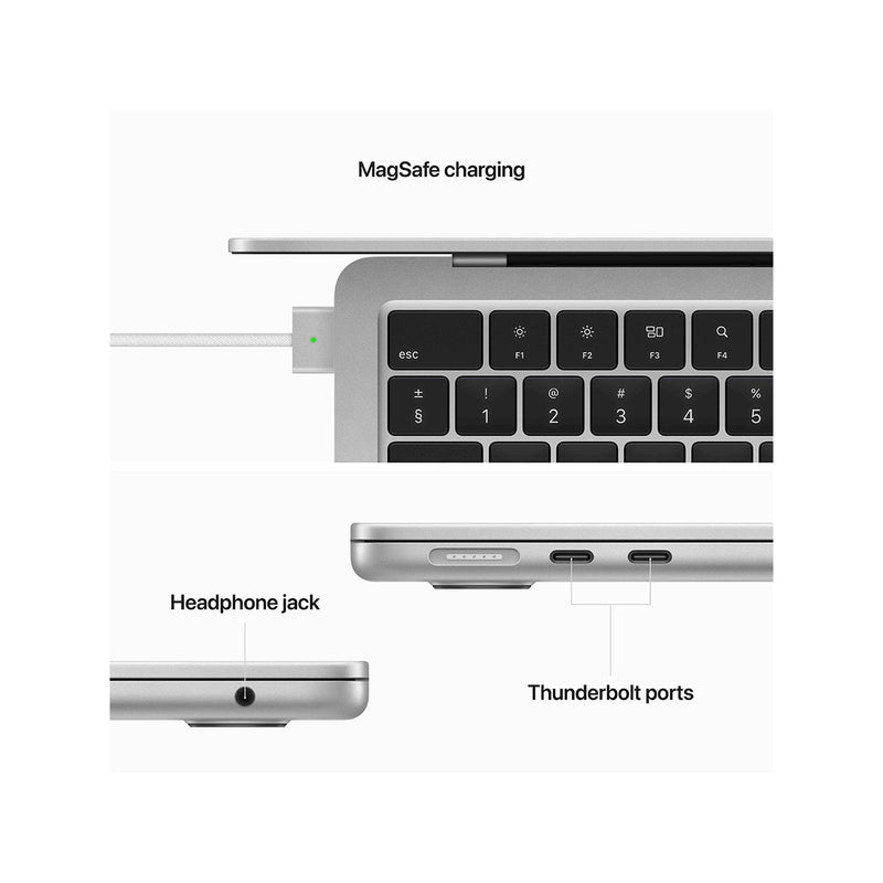 MacBook Air: 13-inch Apple M2 chip with 8-core CPU and 8-core GPU, 256GB, Silver.