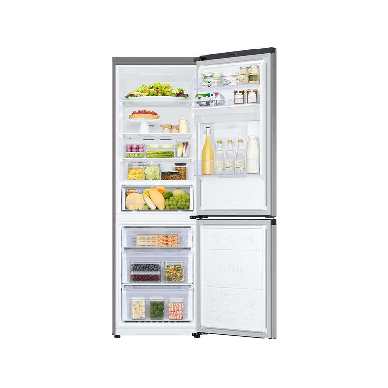 Samsung RB34T630ESA/LV Bottom-Mount Freezer Refrigerator, Silver.