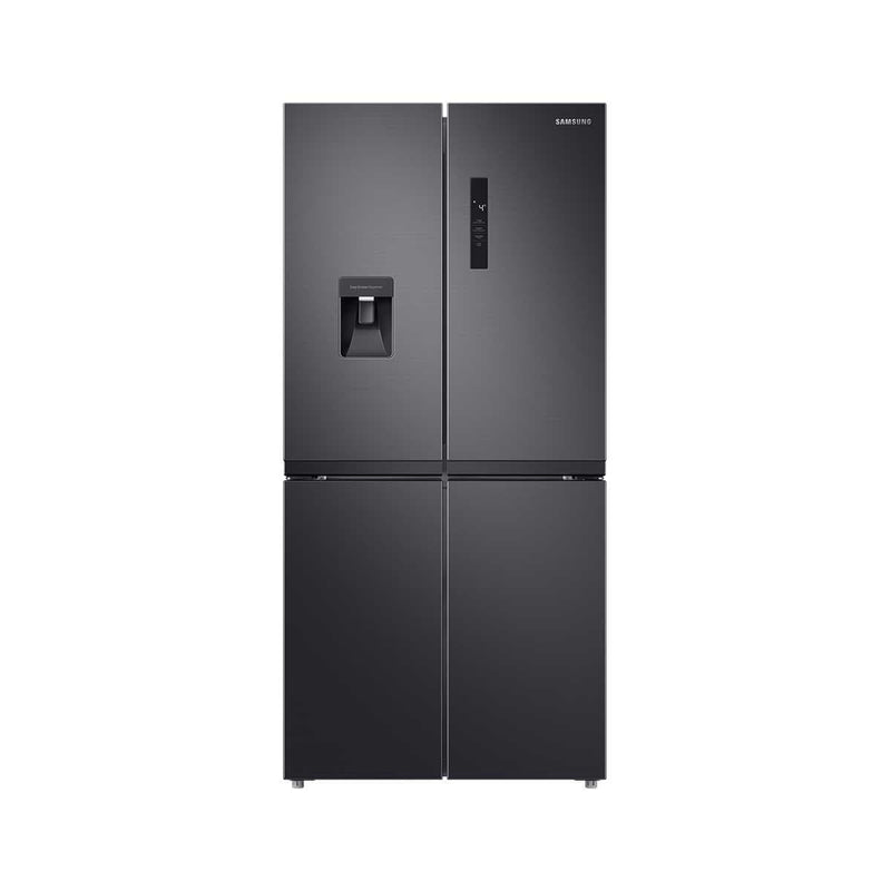 Samsung RF48A4010B4/LV Four Door Refrigerator, Black.