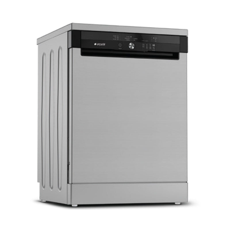 ARCELIK 6586SC Full Size Free Standing Dishwasher Inverter Motor, Glass Black.